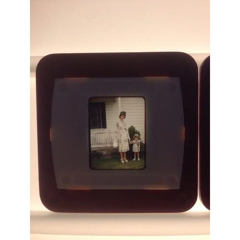 Lot 2 Vintage 1940s Kodachrome Little Girl Dress Woman Photograph Color Slides